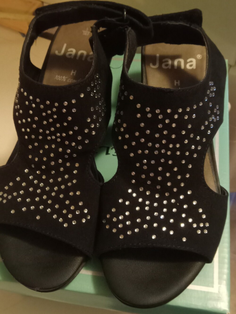 Black Studded Women's Sandals